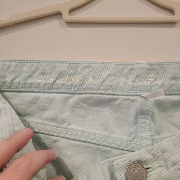 Loft Mint Green Boyfriend Denim Pants - Picture 4 of 9